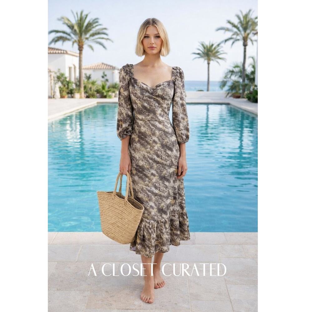 Marysia Swim Cover Maxi Dress Small Brown NEW